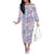 Christmas Aloha Hawaii Tiki Off The Shoulder Long Sleeve Dress Hibiscus Winter Colors - Polynesian Pride
