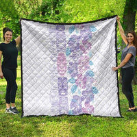 Christmas Aloha Hawaii Tiki Quilt Hibiscus Winter Colors - Polynesian Pride