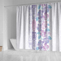 Christmas Aloha Hawaii Tiki Shower Curtain Hibiscus Winter Colors - Polynesian Pride