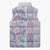 Christmas Aloha Hawaii Tiki Sleeveless Puffer Jacket Hibiscus Winter Colors - Polynesian Pride