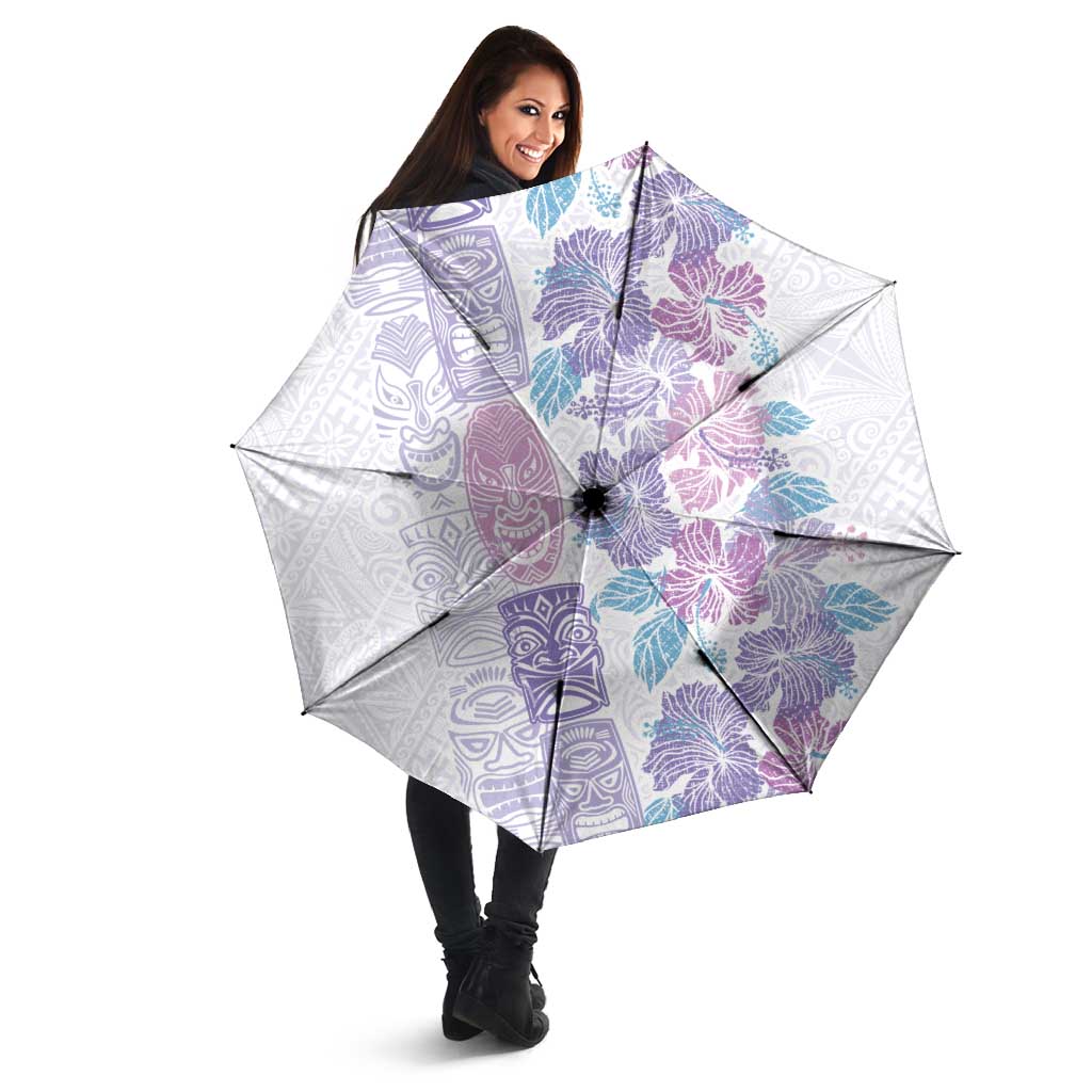 Christmas Aloha Hawaii Tiki Umbrella Hibiscus Winter Colors - Polynesian Pride