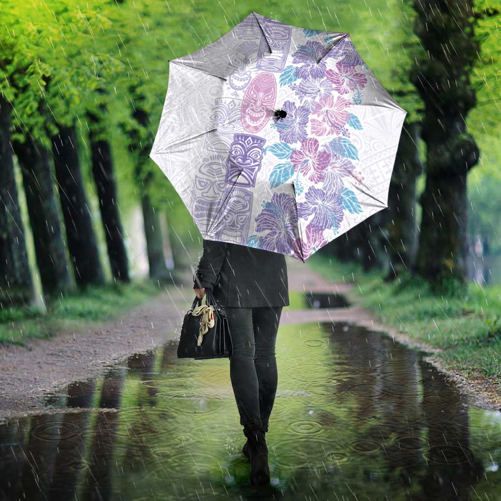 Christmas Aloha Hawaii Tiki Umbrella Hibiscus Winter Colors - Polynesian Pride