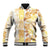 Christmas Aloha Hawaii Tiki Baseball Jacket Hibiscus Autumn Colors - Polynesian Pride