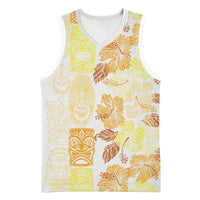 Christmas Aloha Hawaii Tiki Basketball Jersey Hibiscus Autumn Colors - Polynesian Pride