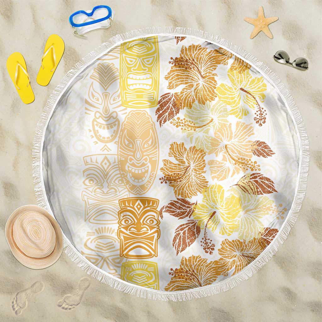 Christmas Aloha Hawaii Tiki Beach Blanket Hibiscus Autumn Colors - Polynesian Pride