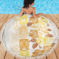 Christmas Aloha Hawaii Tiki Beach Blanket Hibiscus Autumn Colors - Polynesian Pride