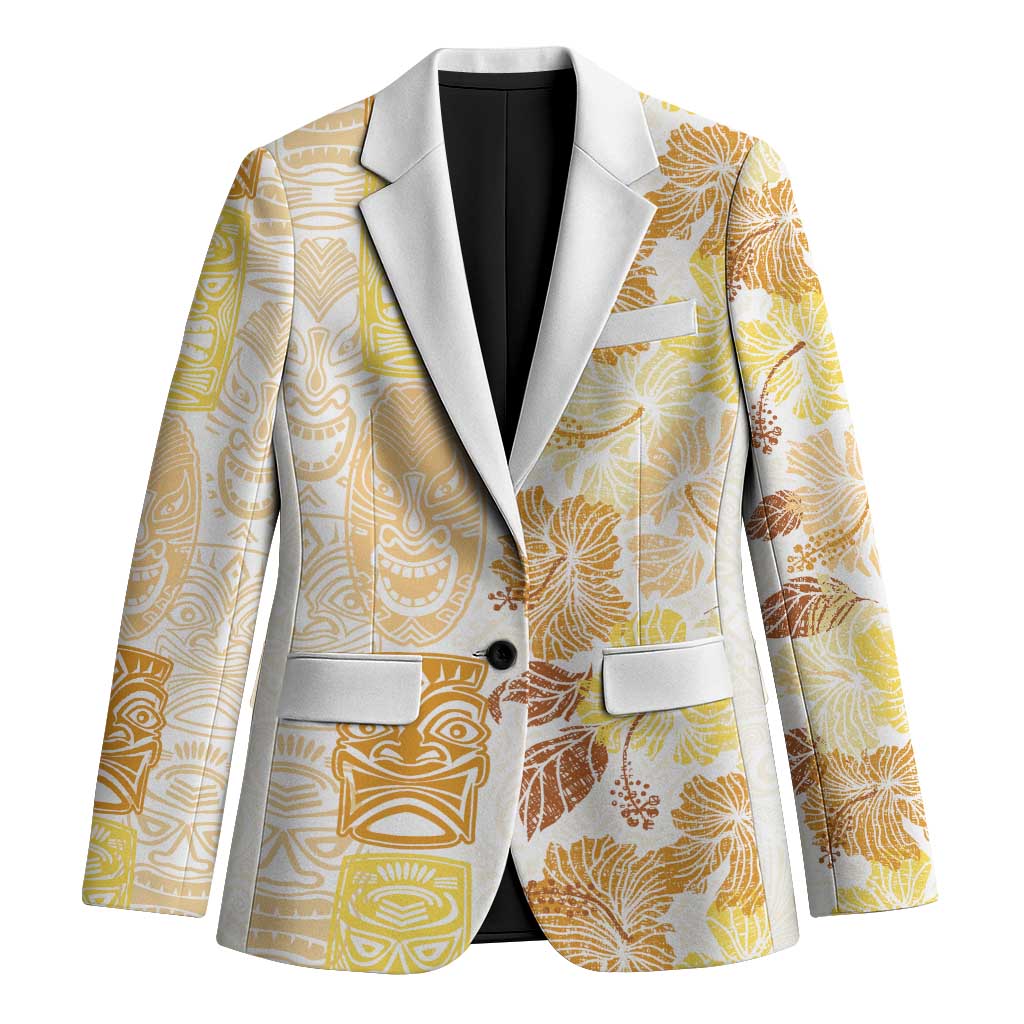 Christmas Aloha Hawaii Tiki Blazer Hibiscus Autumn Colors - Polynesian Pride
