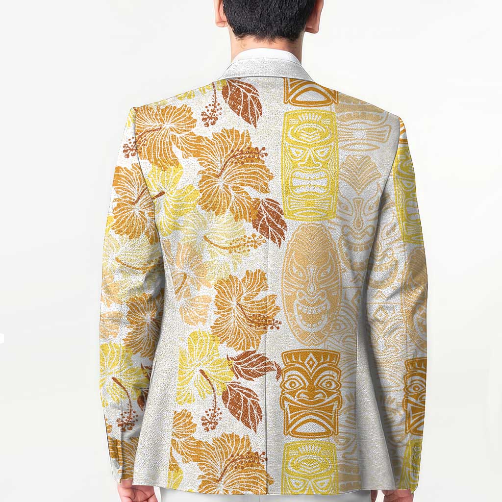 Christmas Aloha Hawaii Tiki Blazer Hibiscus Autumn Colors - Polynesian Pride