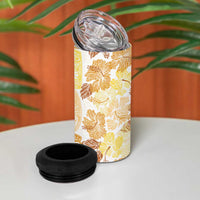 Christmas Aloha Hawaii Tiki 4 in 1 Can Cooler Tumbler Hibiscus Autumn Colors - Polynesian Pride