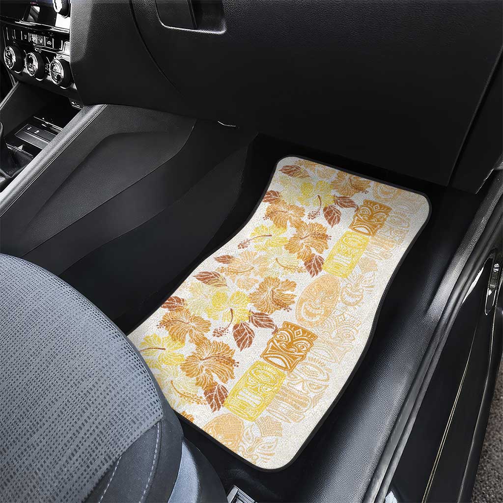 Christmas Aloha Hawaii Tiki Car Mats Hibiscus Autumn Colors - Polynesian Pride