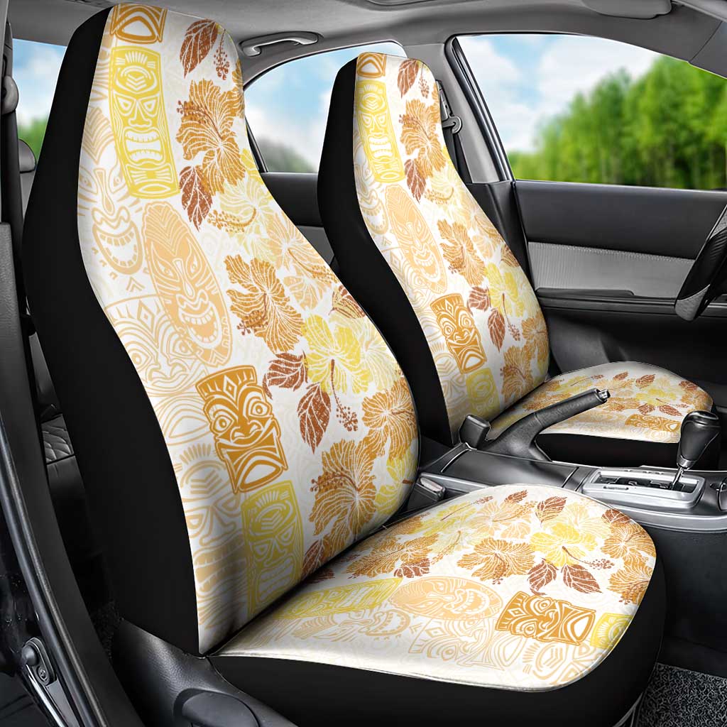 Christmas Aloha Hawaii Tiki Car Seat Cover Hibiscus Autumn Colors - Polynesian Pride