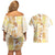 Christmas Aloha Hawaii Tiki Couples Matching Off Shoulder Short Dress and Hawaiian Shirt Hibiscus Autumn Colors - Polynesian Pride