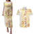Christmas Aloha Hawaii Tiki Couples Matching Puletasi and Hawaiian Shirt Hibiscus Autumn Colors - Polynesian Pride