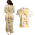 Christmas Aloha Hawaii Tiki Couples Matching Puletasi and Hawaiian Shirt Hibiscus Autumn Colors - Polynesian Pride