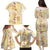 Christmas Aloha Hawaii Tiki Family Matching Puletasi and Hawaiian Shirt Hibiscus Autumn Colors - Polynesian Pride