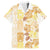 Christmas Aloha Hawaii Tiki Family Matching Short Sleeve Bodycon Dress and Hawaiian Shirt Hibiscus Autumn Colors - Polynesian Pride