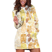 Christmas Aloha Hawaii Tiki Hoodie Dress Hibiscus Autumn Colors - Polynesian Pride