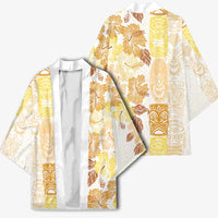 Christmas Aloha Hawaii Tiki Kimono Hibiscus Autumn Colors - Polynesian Pride