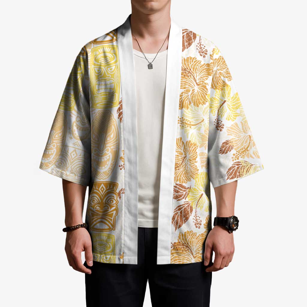 Christmas Aloha Hawaii Tiki Kimono Hibiscus Autumn Colors - Polynesian Pride