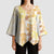 Christmas Aloha Hawaii Tiki Kimono Sleeve Blouse Hibiscus Autumn Colors - Polynesian Pride