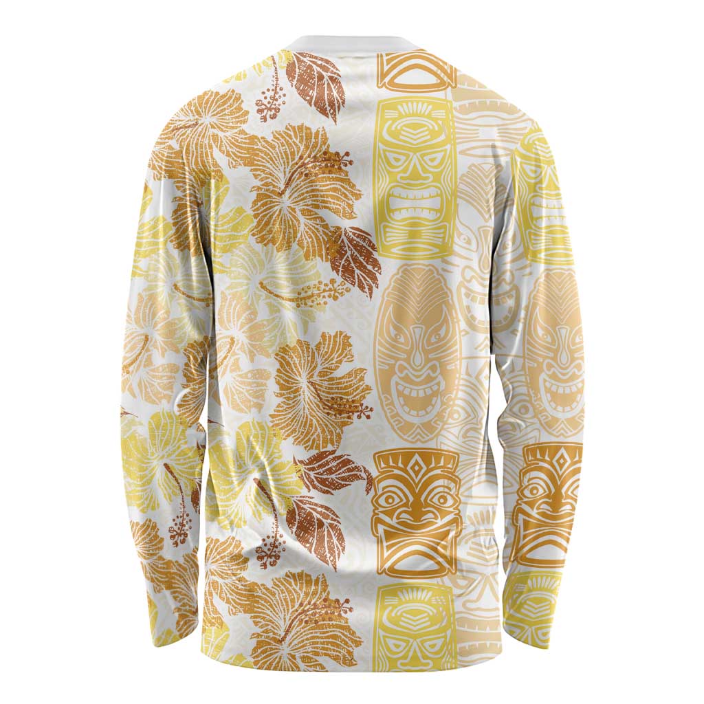 Christmas Aloha Hawaii Tiki Long Sleeve Shirt Hibiscus Autumn Colors LT7 - Polynesian Pride