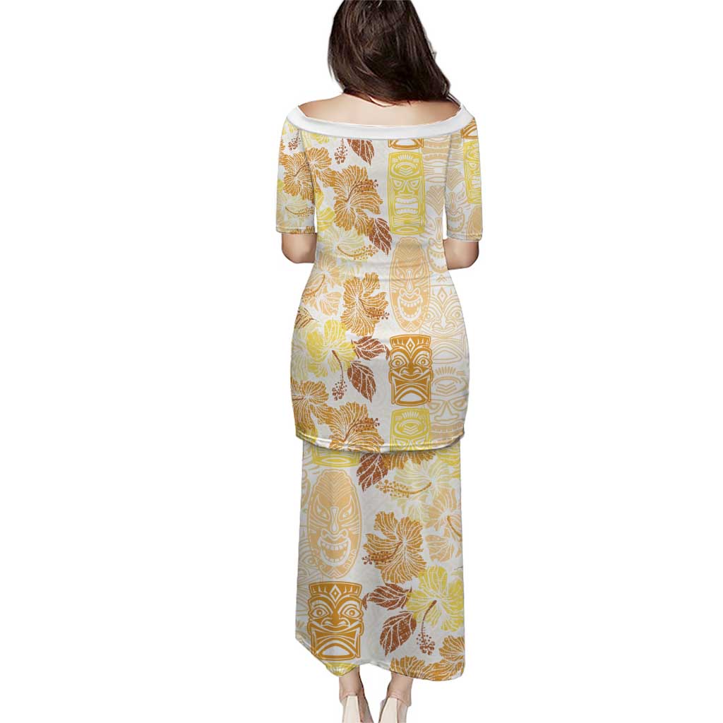 Christmas Aloha Hawaii Tiki Puletasi Hibiscus Autumn Colors - Polynesian Pride