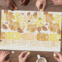 Christmas Aloha Hawaii Tiki Puzzle Hibiscus Autumn Colors - Polynesian Pride