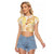Christmas Aloha Hawaii Tiki Raglan Cropped T Shirt Hibiscus Autumn Colors - Polynesian Pride