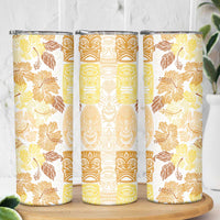 Christmas Aloha Hawaii Tiki Skinny Tumbler Hibiscus Autumn Colors - Polynesian Pride