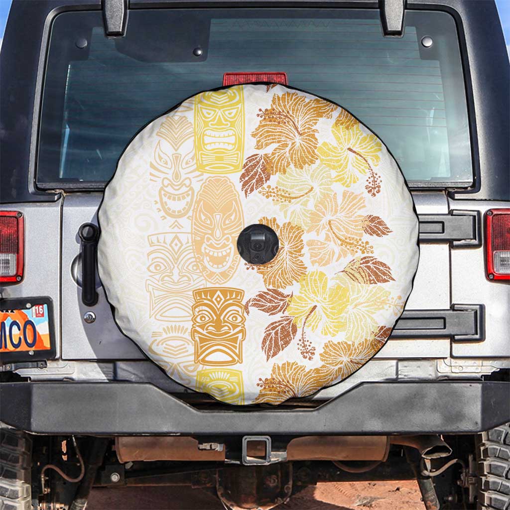Christmas Aloha Hawaii Tiki Spare Tire Cover Hibiscus Autumn Colors - Polynesian Pride