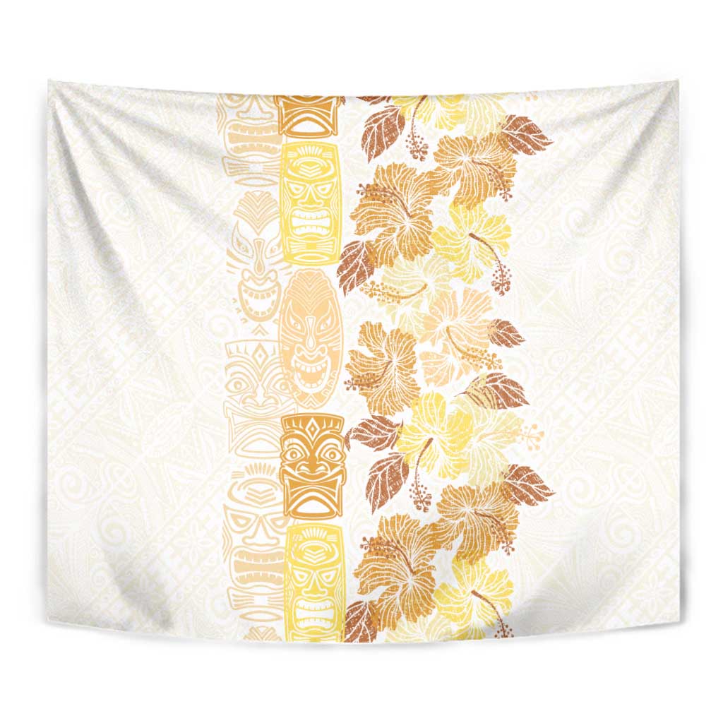 Christmas Aloha Hawaii Tiki Tapestry Hibiscus Autumn Colors - Polynesian Pride