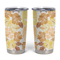 Christmas Aloha Hawaii Tiki Tumbler Cup Hibiscus Autumn Colors - Polynesian Pride