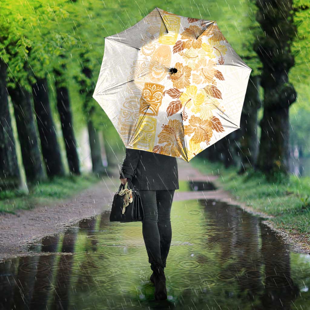 Christmas Aloha Hawaii Tiki Umbrella Hibiscus Autumn Colors - Polynesian Pride