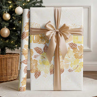 Christmas Aloha Hawaii Tiki Wrapping Paper Hibiscus Autumn Colors LT7 - Polynesian Pride