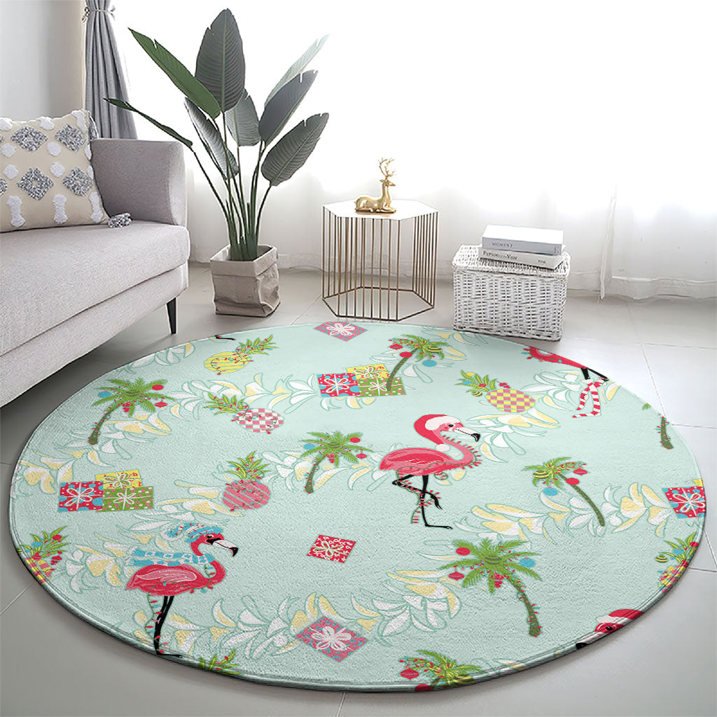 Aloha Hawaii Christmas Seamless Round Carpet Plumeria Lei LT7 - Polynesian Pride