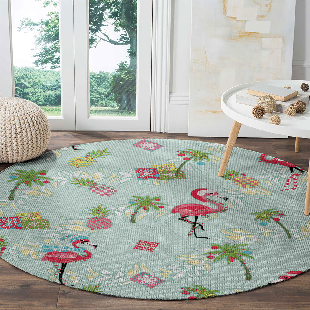 Aloha Hawaii Christmas Seamless Round Carpet Plumeria Lei LT7 - Polynesian Pride