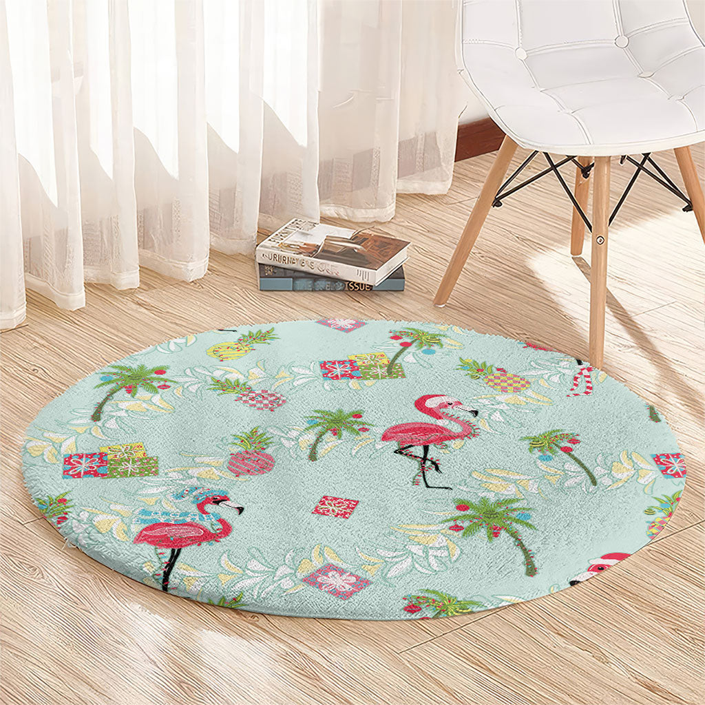 Aloha Hawaii Christmas Seamless Round Carpet Plumeria Lei LT7 - Polynesian Pride