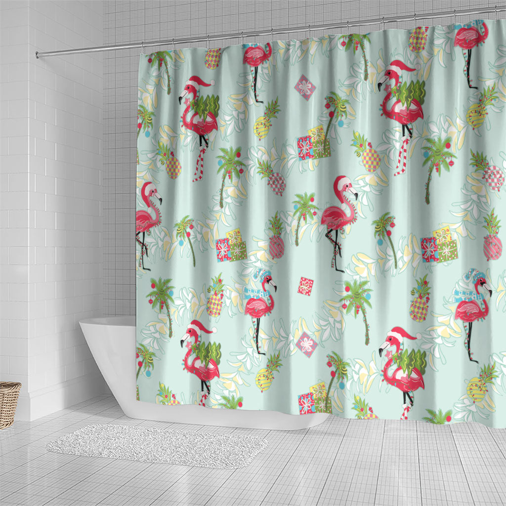 Aloha Hawaii Christmas Seamless Shower Curtain Plumeria Lei LT7 - Polynesian Pride