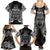 Custom New Zealand Rugby Family Matching Summer Maxi Dress and Hawaiian Shirt 2023 World Cup Aotearoa Haka Face LT7 - Polynesian Pride