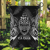 New Zealand Rugby Garden Flag 2023 World Cup Aotearoa Haka Face LT7 Garden Flag Black - Polynesian Pride
