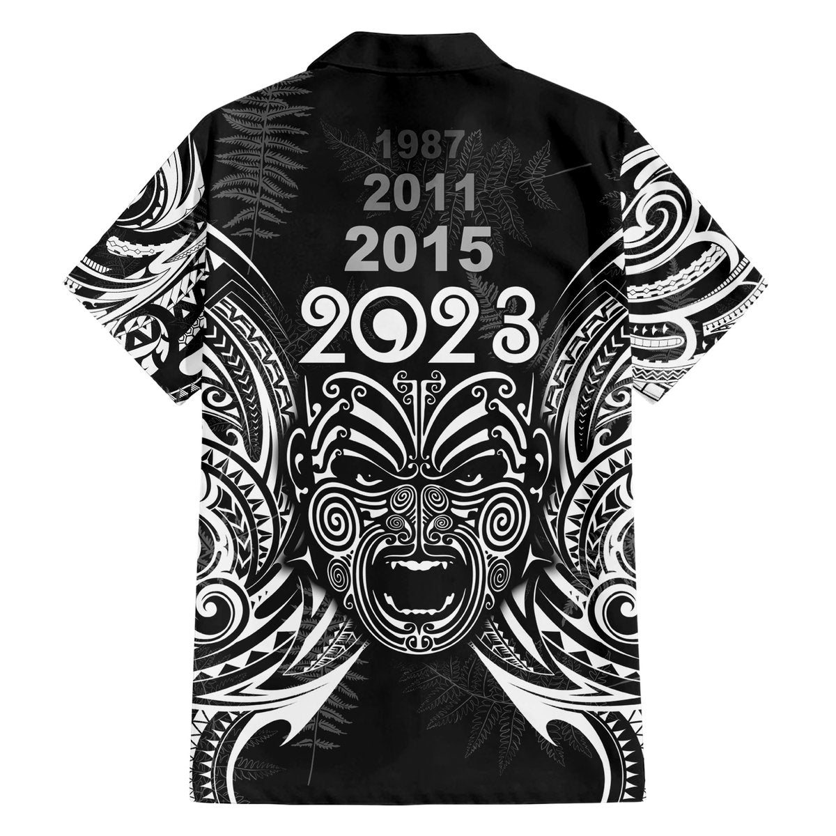 New Zealand Rugby Hawaiian Shirt 2023 World Cup Aotearoa Haka Face LT7 - Polynesian Pride