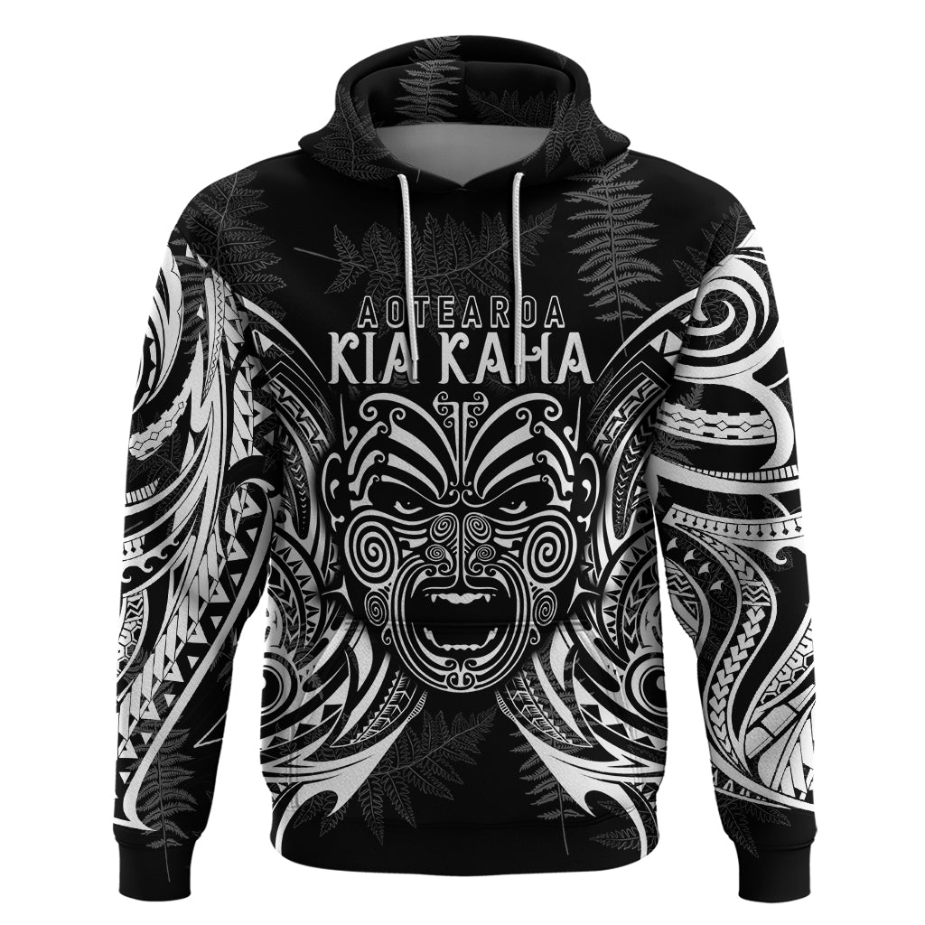 New Zealand Rugby Hoodie 2023 World Cup Aotearoa Haka Face LT7 Pullover Hoodie Black - Polynesian Pride
