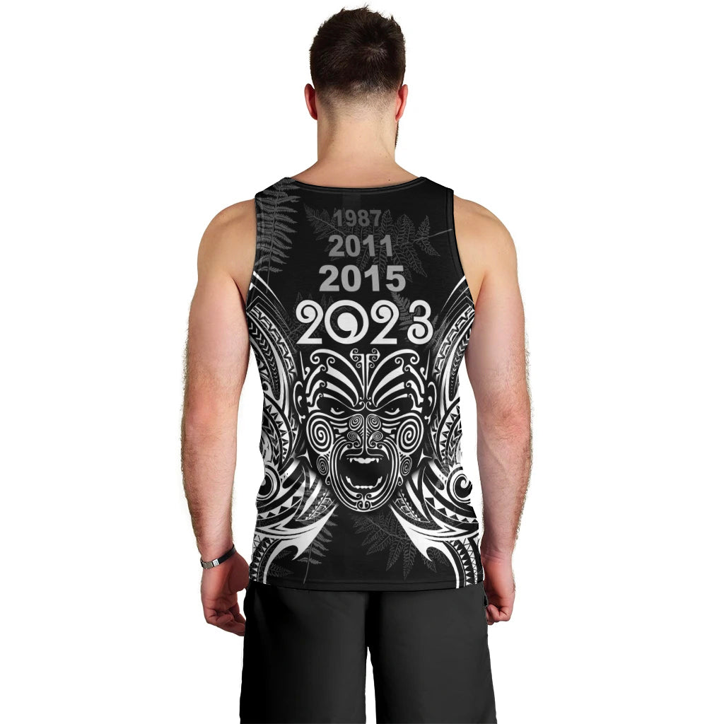 New Zealand Rugby Men Tank Top 2023 World Cup Aotearoa Haka Face LT7 - Polynesian Pride