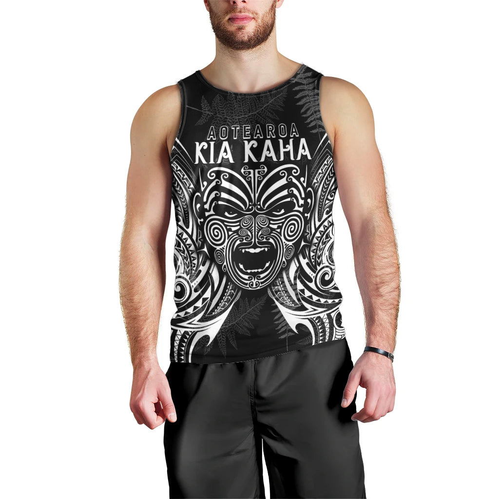 New Zealand Rugby Men Tank Top 2023 World Cup Aotearoa Haka Face LT7 - Polynesian Pride