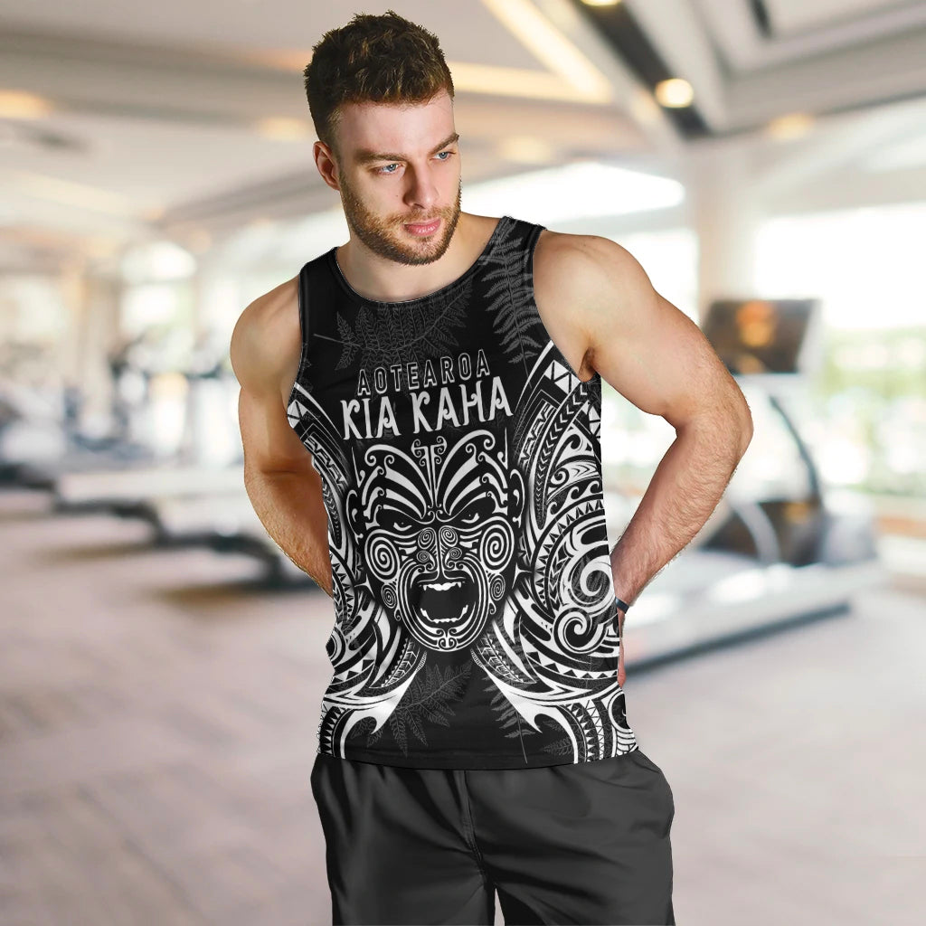 New Zealand Rugby Men Tank Top 2023 World Cup Aotearoa Haka Face LT7 - Polynesian Pride