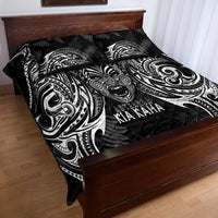Custom New Zealand Rugby Quilt Bed Set 2023 World Cup Aotearoa Haka Face LT7 - Polynesian Pride
