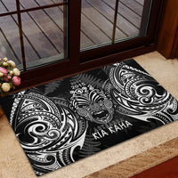 New Zealand Rugby Rubber Doormat 2023 World Cup Aotearoa Haka Face LT7 - Polynesian Pride
