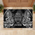 Custom New Zealand Rugby Rubber Doormat 2023 World Cup Aotearoa Haka Face LT7 - Polynesian Pride