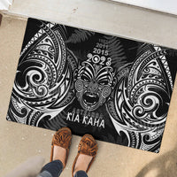 New Zealand Rugby Rubber Doormat 2023 World Cup Aotearoa Haka Face LT7 - Polynesian Pride