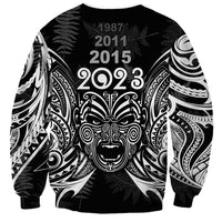 New Zealand Rugby Sweatshirt 2023 World Cup Aotearoa Haka Face LT7 - Polynesian Pride